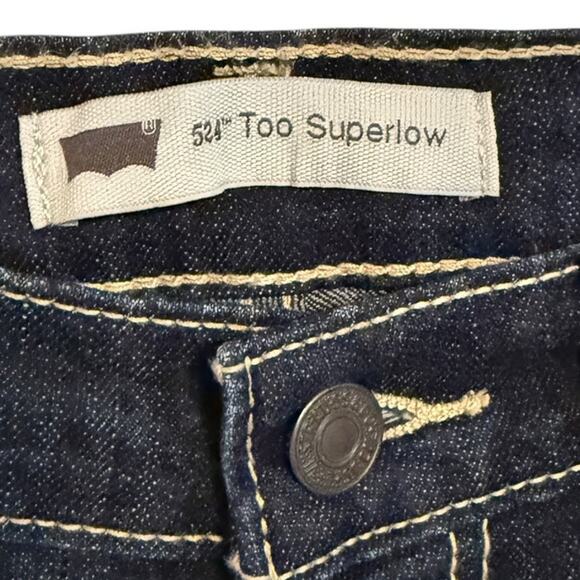 LEVI'S 524 TOO SUPERLOW Dark Denim Jeans 9M 29x32 - Picture 6 of 10